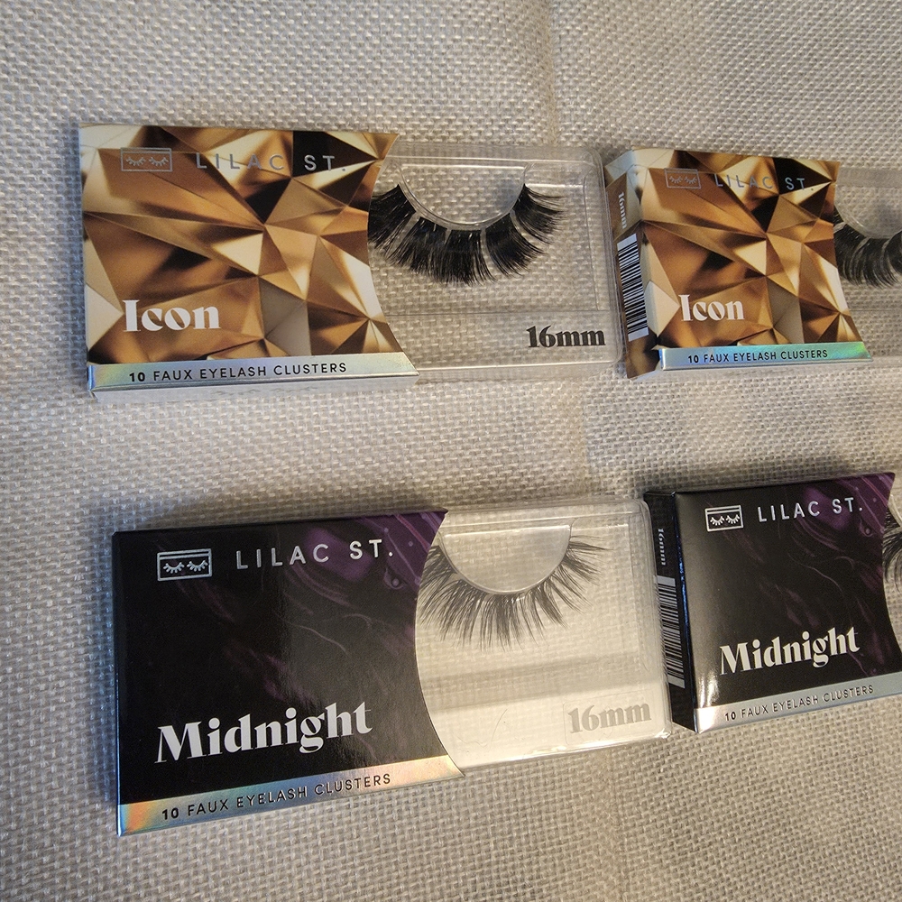 Lilac STREET Icon and Midnight Faux Eyelash Clusters - Black